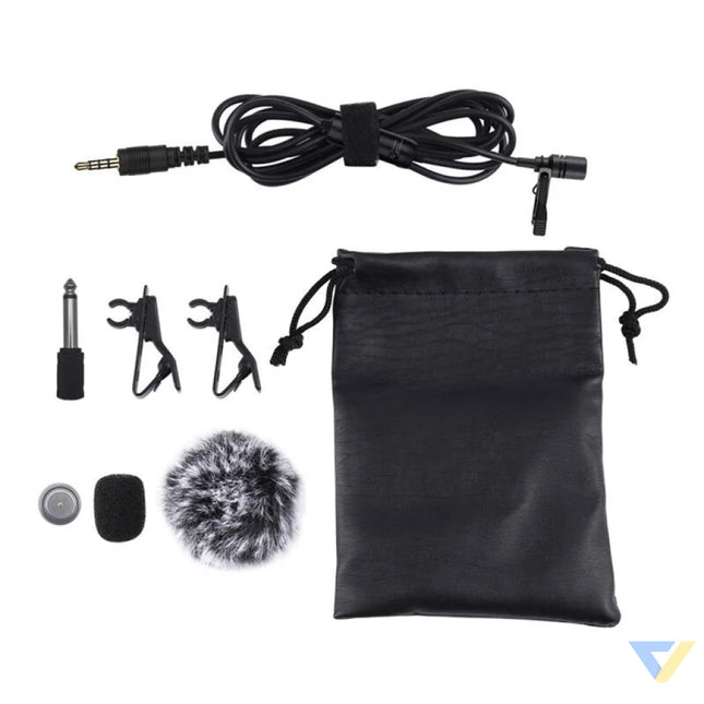 Microphone with a clip PULUZ 3.5mm Jack 6m Lavalier