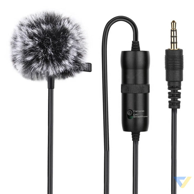 Microphone with a clip PULUZ 3.5mm Jack 6m Lavalier