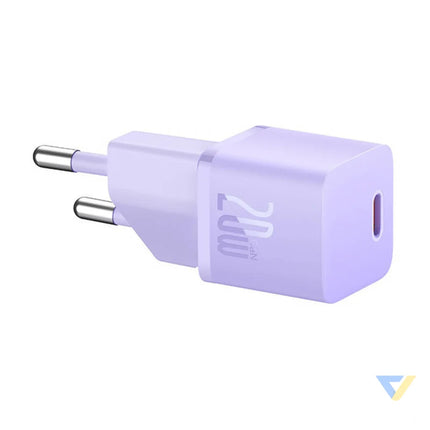 Mini wall charger Baseus GaN5 20W (purple) mains chargers