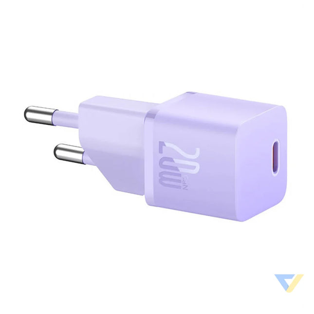 Mini wall charger Baseus GaN5 20W (purple) mains chargers