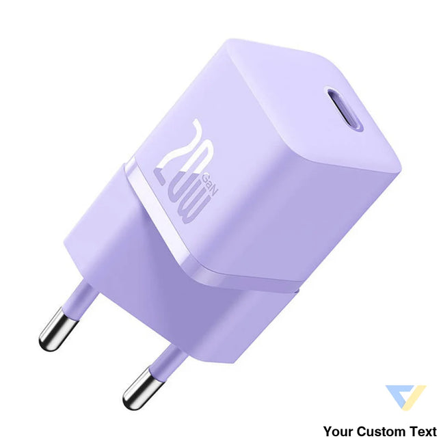 Mini wall charger Baseus GaN5 20W (purple) mains chargers