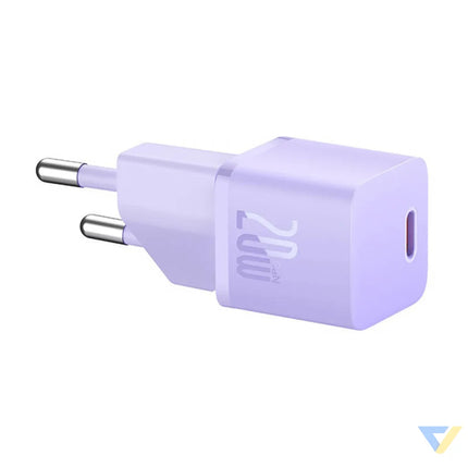 Mini wall charger Baseus GaN5 20W (purple) mains chargers