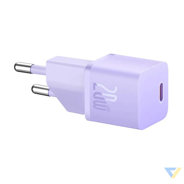 Mini wall charger Baseus GaN5 20W (purple) mains chargers