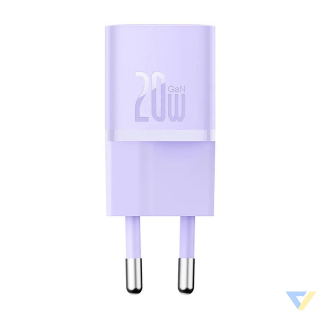 Mini wall charger Baseus GaN5 20W (purple) mains chargers