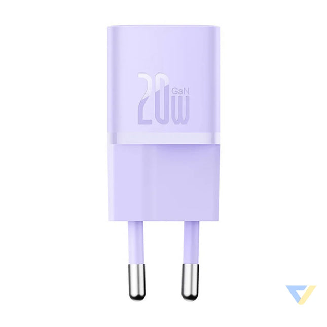 Mini wall charger Baseus GaN5 20W (purple) mains chargers