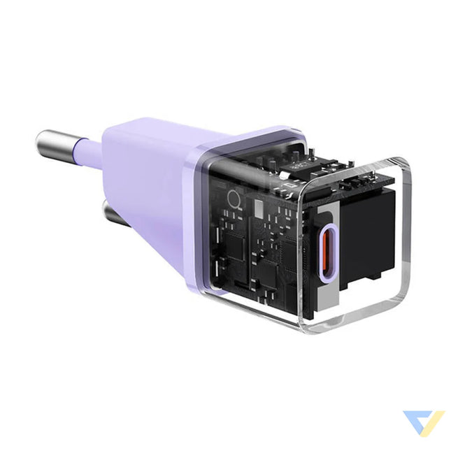 Mini wall charger Baseus GaN5 20W (purple) mains chargers