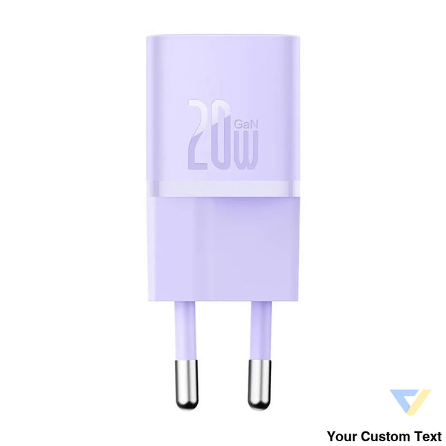 Mini wall charger Baseus GaN5 20W (purple) mains chargers
