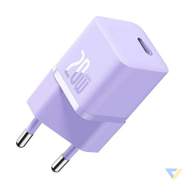 Mini wall charger Baseus GaN5 20W (purple) mains chargers