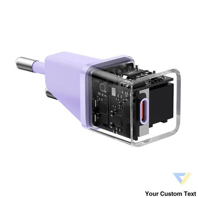 Mini wall charger Baseus GaN5 20W (purple) mains chargers