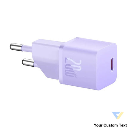 Mini wall charger Baseus GaN5 20W (purple) mains chargers
