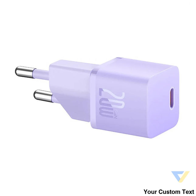 Mini wall charger Baseus GaN5 20W (purple) mains chargers