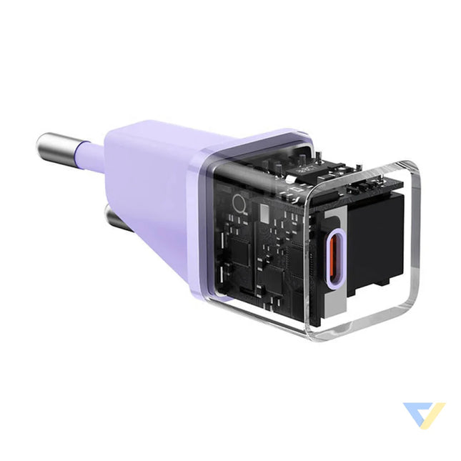 Mini wall charger Baseus GaN5 20W (purple) mains chargers