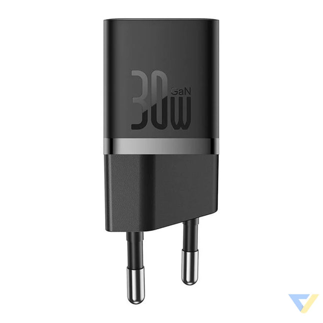 Mini wall charger Baseus GaN5 30W (black) mains chargers