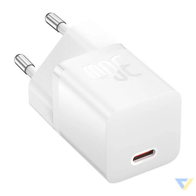 Mini wall charger Baseus GaN5 30W (white) mains chargers