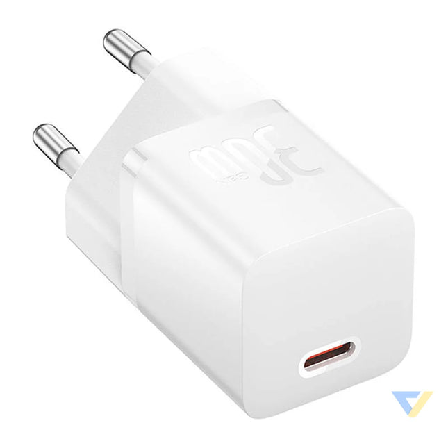 Mini wall charger Baseus GaN5 30W (white) mains chargers