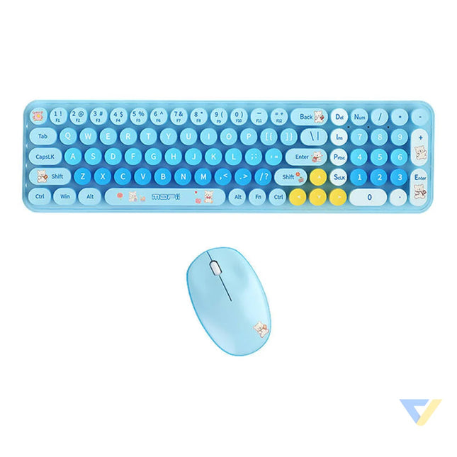 MOFII Baby Bear Wireless Keyboard + Mouse Set (blue) Mice keyboards