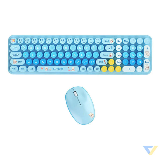MOFII Baby Bear Wireless Keyboard + Mouse Set (blue) Mice keyboards
