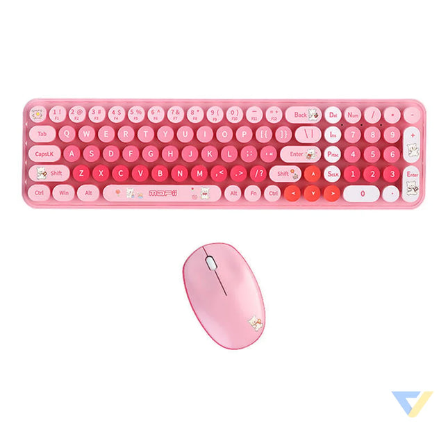 MOFII Baby Bear Wireless Keyboard + Mouse Set (pink) Mice keyboards