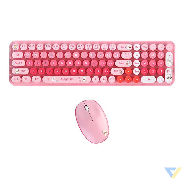 MOFII Baby Bear Wireless Keyboard + Mouse Set (pink) Mice keyboards