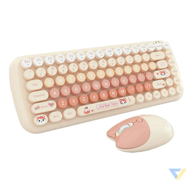 MOFII Candy New 2.4G Wireless Keyboard + Mouse Set (Orange) Mice keyboards