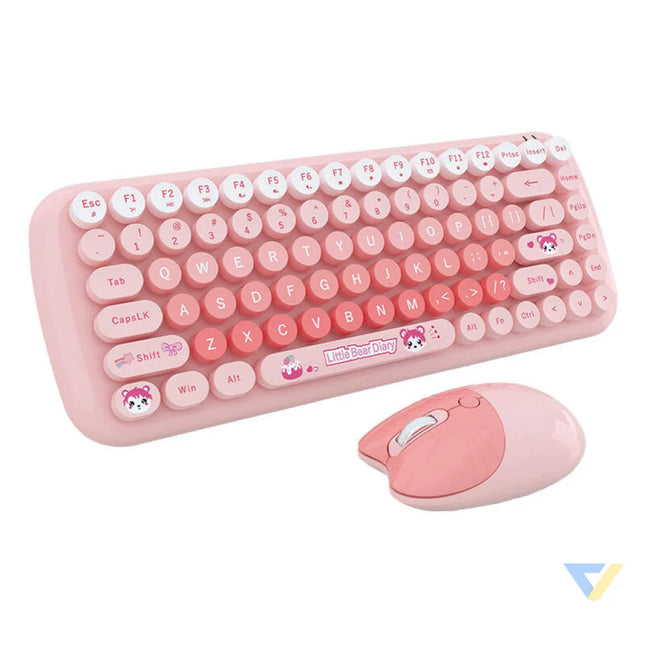 MOFII Candy New 2.4G Wireless Keyboard + Mouse Set (Pink) Mice keyboards