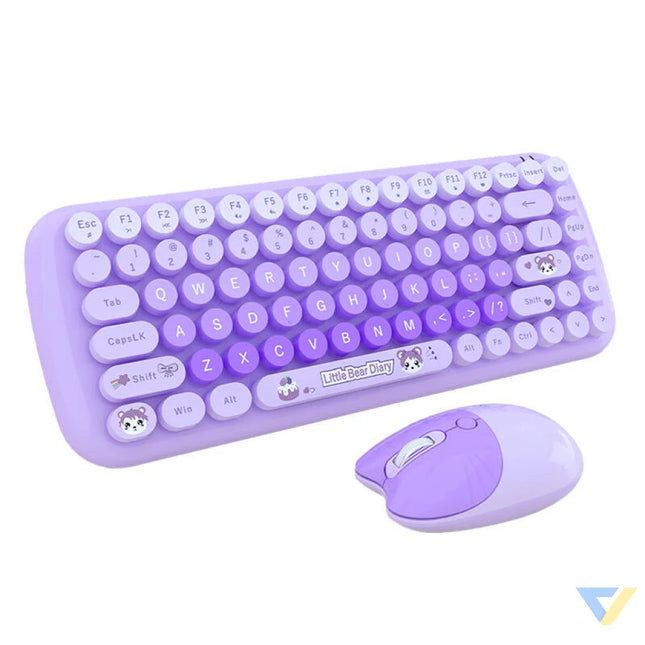 MOFII Candy New 2.4G Wireless Keyboard + Mouse Set (Purple) Mice keyboards
