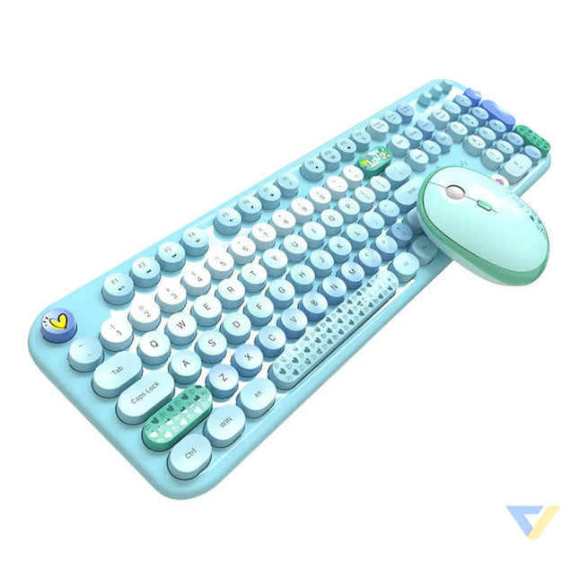 MOFII Lovely 2.4G Wireless Keyboard + Mouse Set (Blue) Mice keyboards