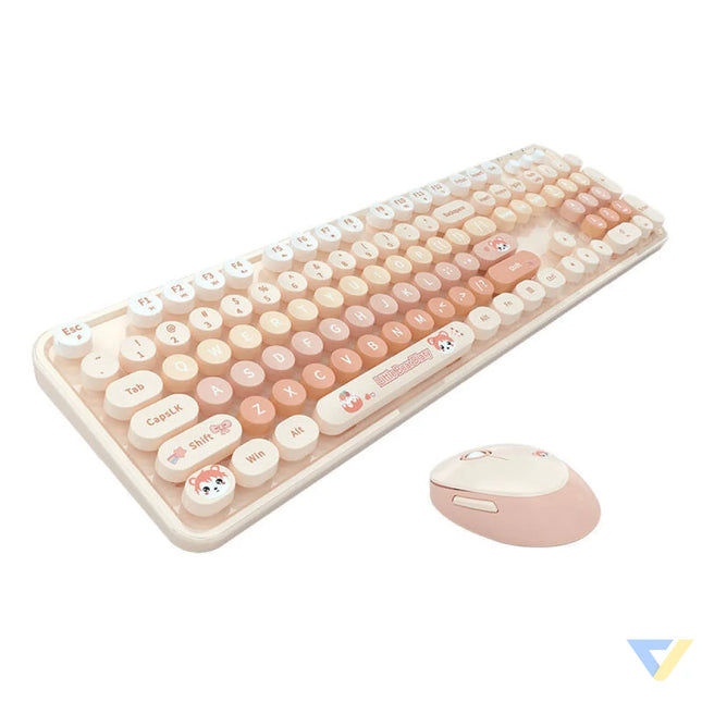 MOFII Sweet New 2.4G Wireless Keyboard + Mouse Set (Orange) Mice keyboards