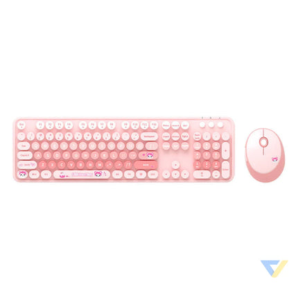 MOFII Sweet New 2.4G Wireless Keyboard + Mouse Set (Pink) Mice keyboards
