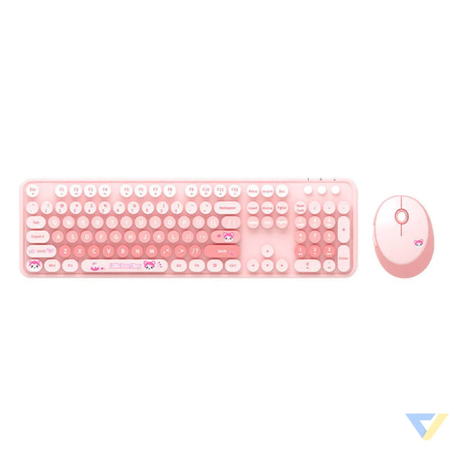 MOFII Sweet New 2.4G Wireless Keyboard + Mouse Set (Pink) Mice keyboards
