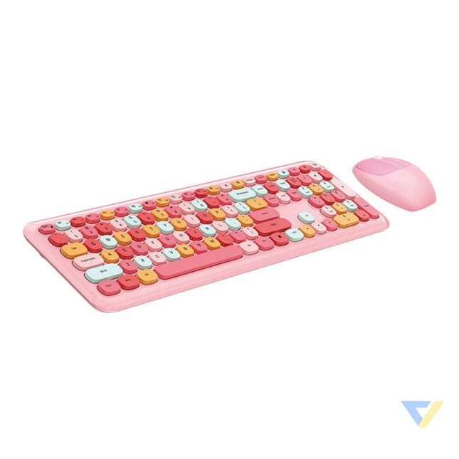 MOFII Wireless Keyboard + Mouse 666 Pink Mice keyboards