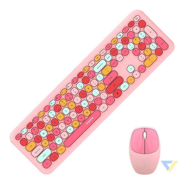 MOFII Wireless Keyboard + Mouse 666 Pink Mice keyboards