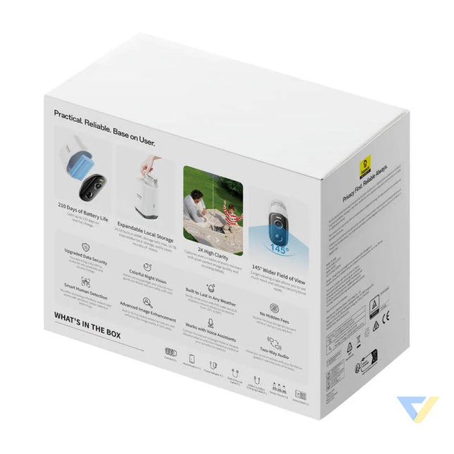 N1 Baseus 2K outdoor camera set of 3 (white) IP cameras