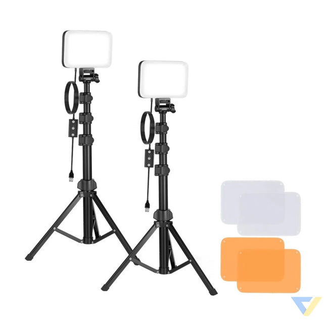 Neewer BP66 studio set two LED lamps + filters + tripods Lamps