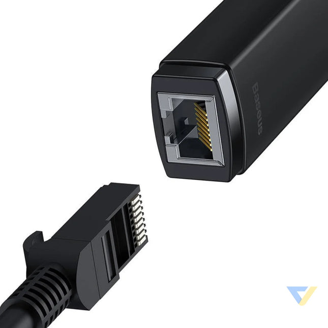Network adapter Baseus Lite Series USB C to RJ45 (black) Adapters connectors and converters
