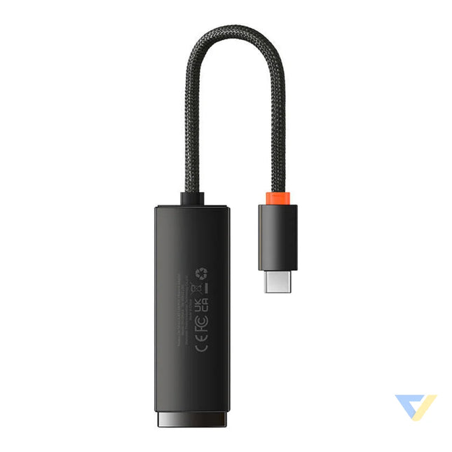 Network adapter Baseus Lite Series USB C to RJ45 (black) Adapters connectors and converters