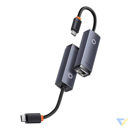 Network adapter Baseus Lite Series USB C to RJ45 (grey) Adapters connectors and converters