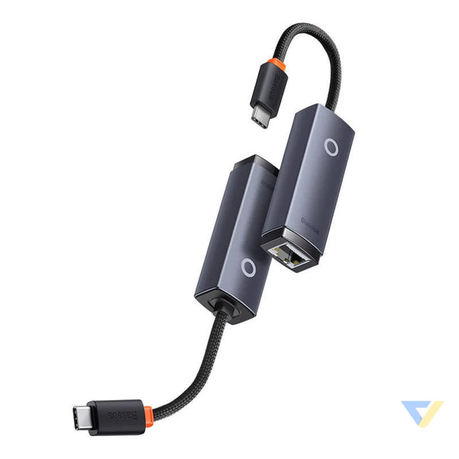 Network adapter Baseus Lite Series USB C to RJ45 (grey) Adapters connectors and converters