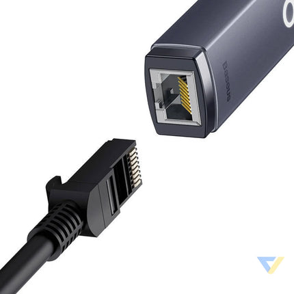 Network adapter Baseus Lite Series USB C to RJ45 (grey) Adapters connectors and converters