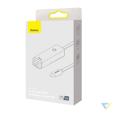 Network adapter Baseus Lite Series USB C to RJ45 (grey) Adapters connectors and converters