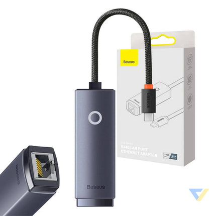 Network adapter Baseus Lite Series USB C to RJ45 (grey) Adapters connectors and converters