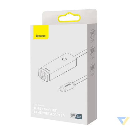 Network adapter Baseus Lite Series USB C to RJ45 (grey) Adapters connectors and converters
