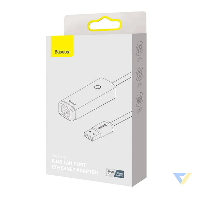 Network adapter Baseus Lite Series USB to RJ45 1000Mbps (grey) Adapters connectors and converters