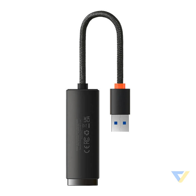 Network adapter Baseus Lite Series USB to RJ45 (black) Adapters connectors and converters
