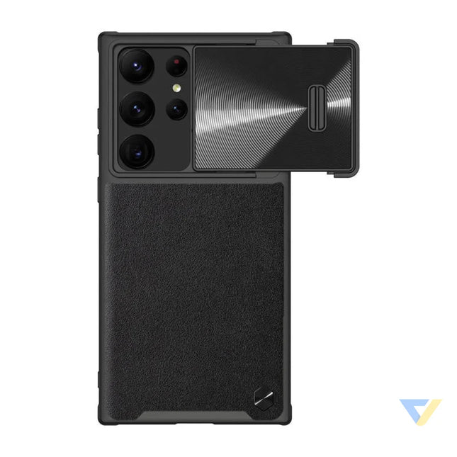 Nillkin CamShield Leather case for Samsung Galaxy S23 Ultra (black) Protective cases for smartphones