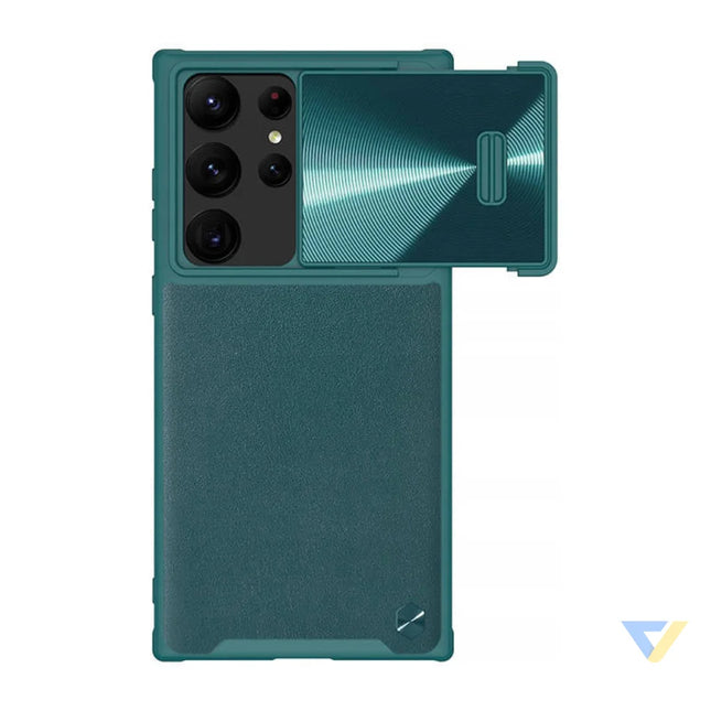 Nillkin CamShield Leather S case for Samsung Galaxy S23 Ultra (Exuberant Green) Protective cases for smartphones