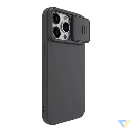 Nillkin CamShield Silky Silicone case for iPhone 15 Pro (classic black)) Protective cases for smartphones