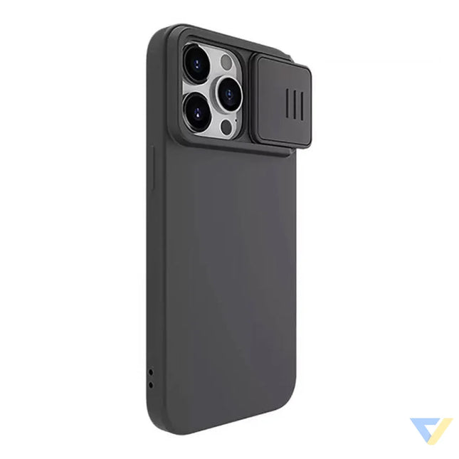 Nillkin CamShield Silky Silicone case for iPhone 15 Pro (classic black)) Protective cases for smartphones