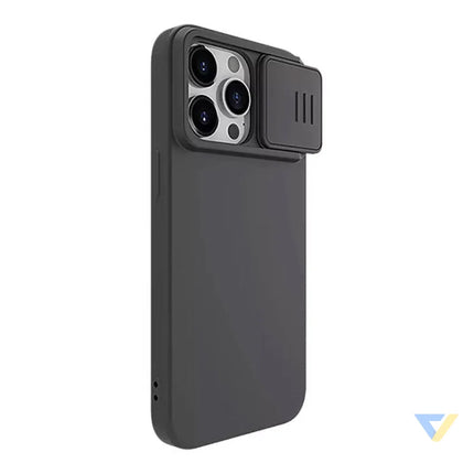 Nillkin CamShield Silky Silicone case for iPhone 15 Pro (classic black)) Protective cases for smartphones