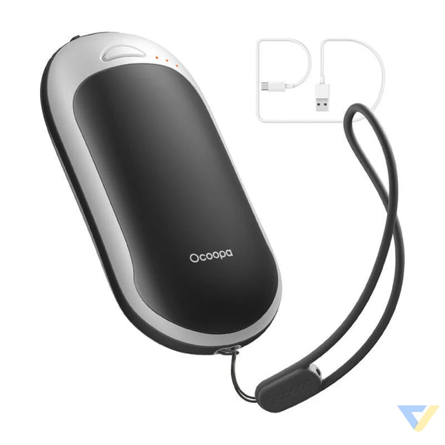 Ocoopa HotPal PD 5000 mAh hand warmer with powerbank function USB C white and black Hand warmers